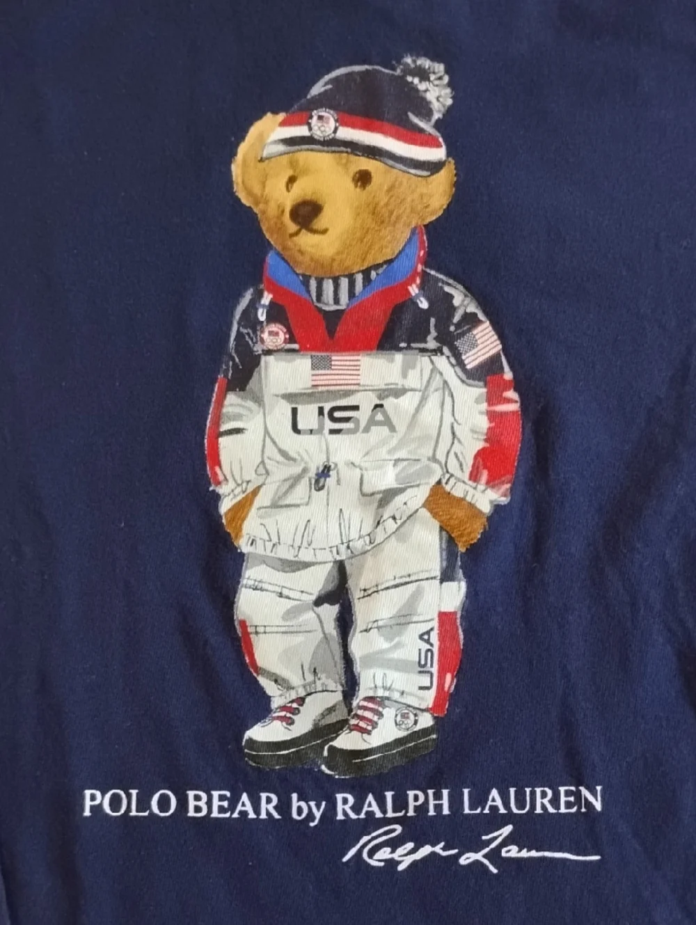 Polo Bear Graphic Olympic Ski Team 2022 Long Sleeve T-shirt